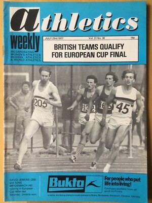 ATHLETICS WEEKLY - 23 JULY 1977 - DAVID JENKINS - FONS BRYDENBACH