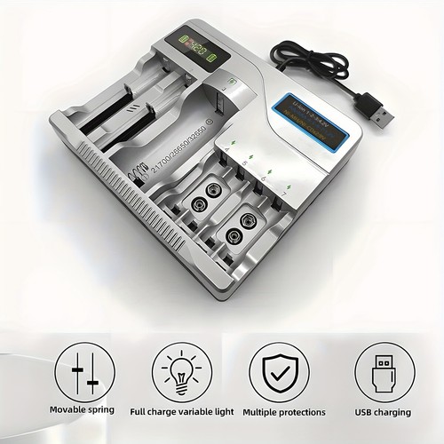 USB Universal Battery Charger AA AAA Rechargable Batteries Fast Charging Stand - Picture 22 of 23