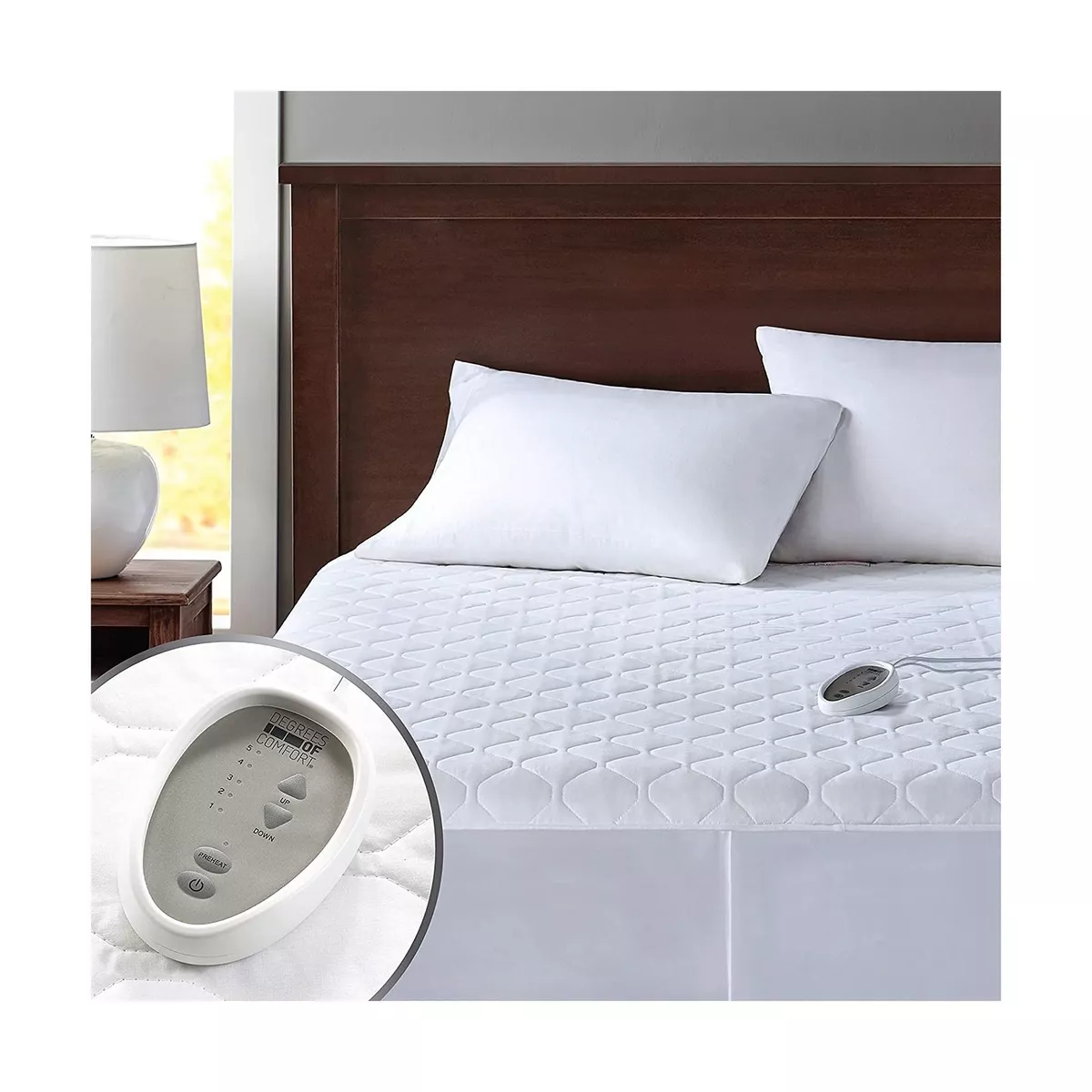 Degrees Of Comfort Twin XL Heated Mattress Pad Zone Heating Electric Bed Wa