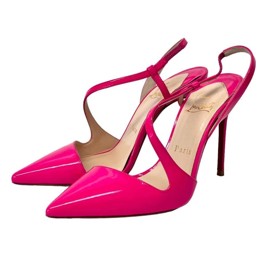 LOUBOUTIN Patent Heel Shoes color Pink Size 35 height Italy used | eBay