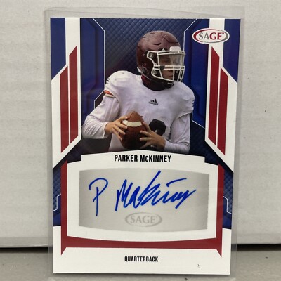 Parker McKinney 2024 Sage Red Parallel Autograph # A-PM AUTO Eastern Kentucky