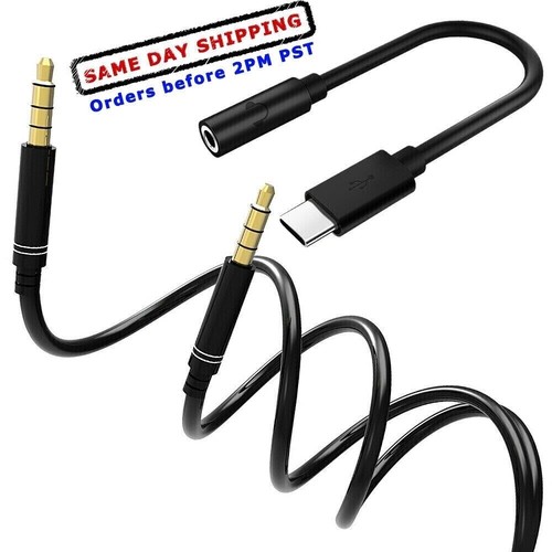 Type C to 3.5mm Audio Jack Adapter Headphone Aux Cable f Samsung Galaxy Note 10