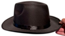 Cappello fedora nero deluxe gangster Michael Jackson costume berretto adulto danza hip hop