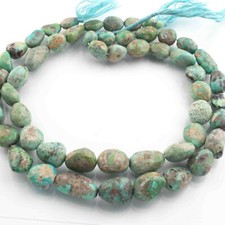 1 Strand Natural Kingman Turquoise Faceted Briolettes - Assorted Shape Briolette