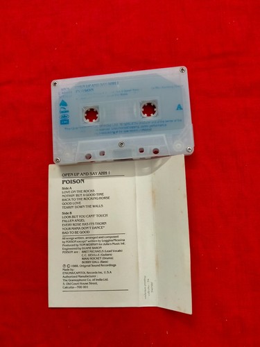 Poison Open Up And Say Ahh RARE orig Cassette tape INDIA indian Capitol 1991 - Picture 4 of 5