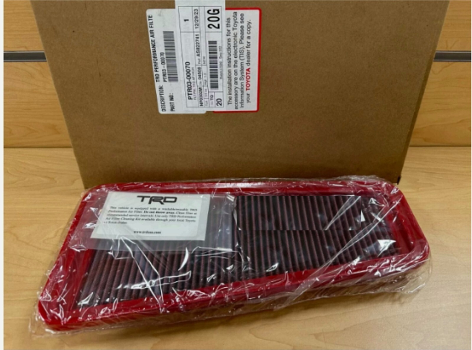 Toyota 4-Runner FJ Cruiser Tacoma Tundra Genuine TRD Air Filter PTR03-00070