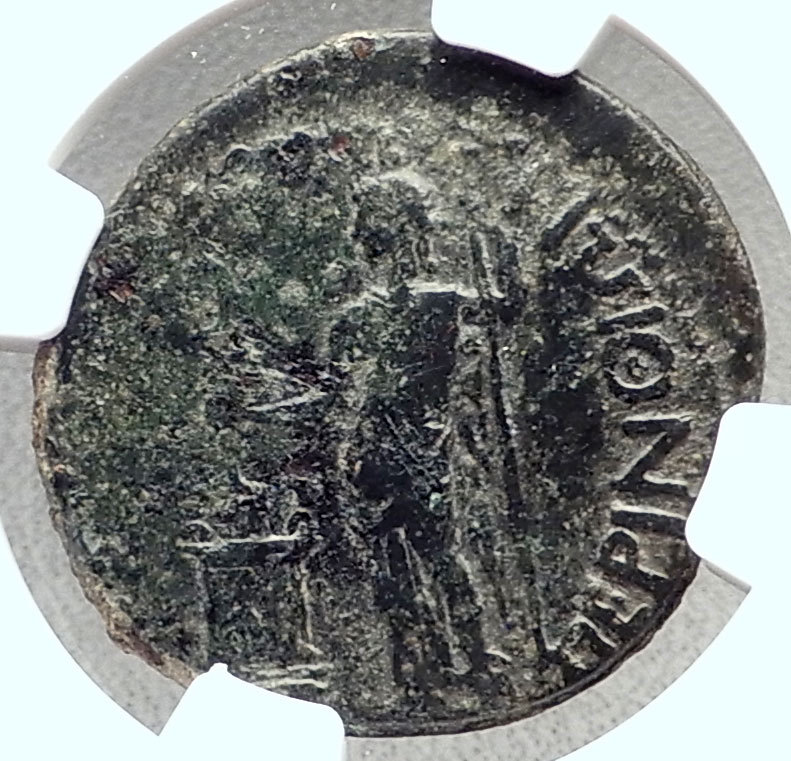 CLAUDIUS Authentic Ancient 41AD Perinthos Thrace Roman Coin w ISIS NGC ...
