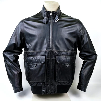 Bogner Lederjacke schwarz Lammnappa Gr. 52 (L) - Bild 1 von 4