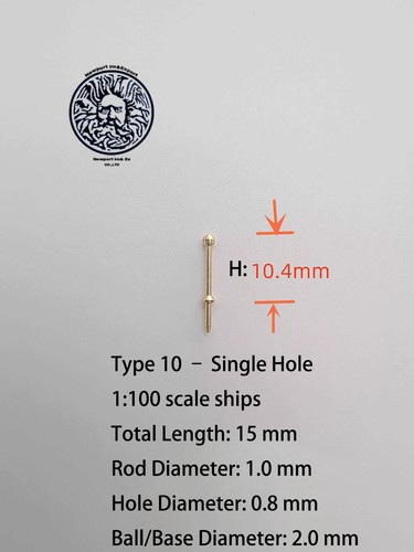 Brass Stanchions for Scale Model Ship Railings – Multiple Sizes Available - Picture 9 of 14