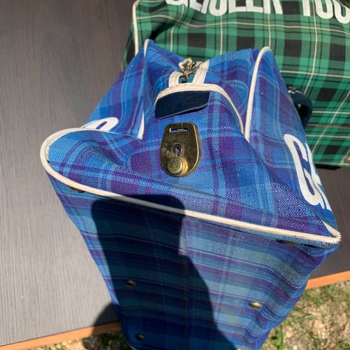 Vintage Geisler Tours Plaid Travel Bags 1950s Historical Charter Flight Pioneer - Picture 22 of 24