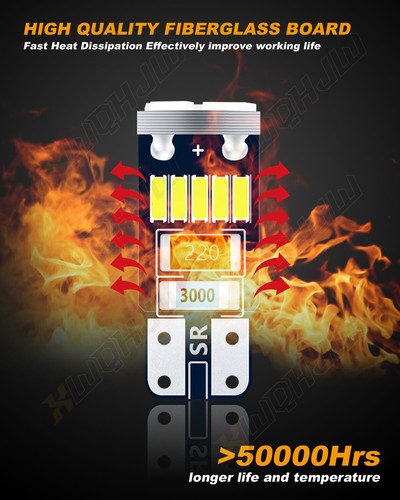 NEW 5pcs RED LED Exterior Tag License Plate Light BULB SMD T10 194 168 Wedge - Foto 6 di 10