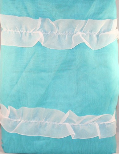 SET OF 2 MANY COLORS Ruffled Two Tone Unique Sheer Voile Panels 60x84 Curtain - Picture 7 of 9