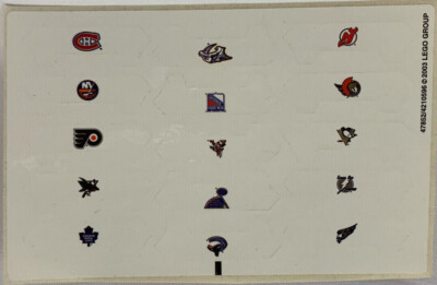 Lego Sports - #65182 Slammer Stadium - NHL Sticker Sheets - Pick
