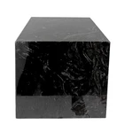 Black Marquinia Marble Cube Table Decoration Sculpture Art Design H 15Cm