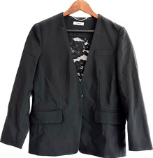 Max & Co. Blazer Jacket Women's Size 6 Black Floral Lace Back