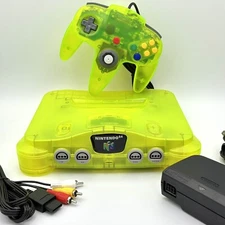 NEW Nintendo 64 N64 Limited Clear Extreme Green Custom Console Bundle Funtastic