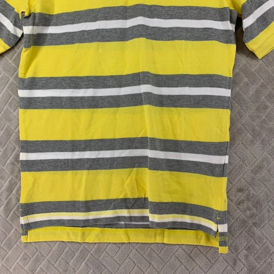 Camisa polo mediana Urban Pipeline para niños a rayas amarillas brillantes manga corta Foto 4 de 4