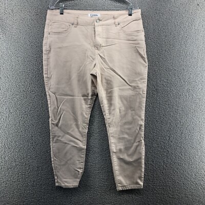 D Jeans Skinny Pants Womens Size 14 Salmon  Chino Utility Khaki