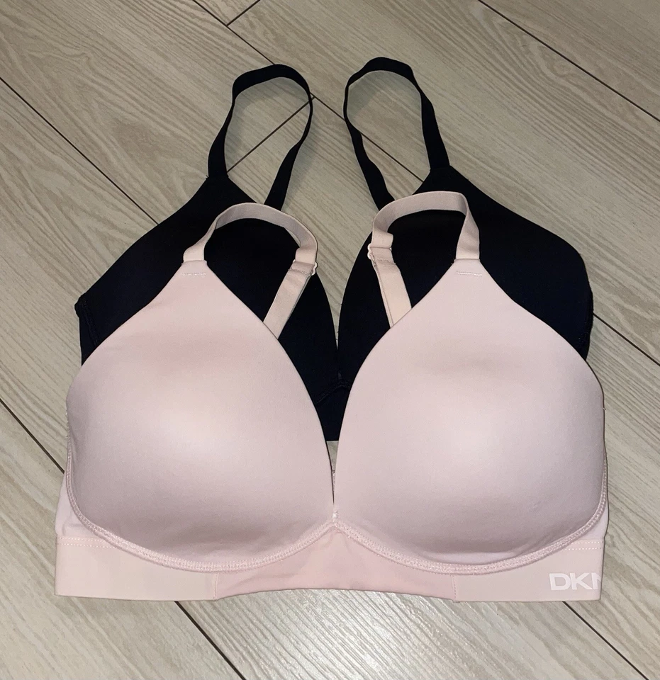 2 sujetadores de microfibra DKNY sin cables ligeramente forrados para mujer M medianos DK7664 Foto 2 de 4