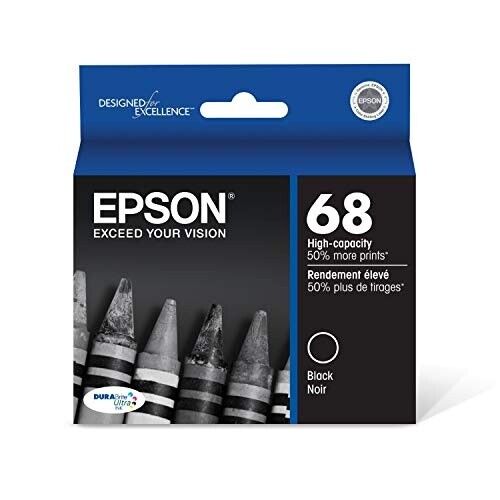 Neu Original Epson 68 Schwarz Tintenpatrone in Tasche Stylus C120 Stylus CX5000