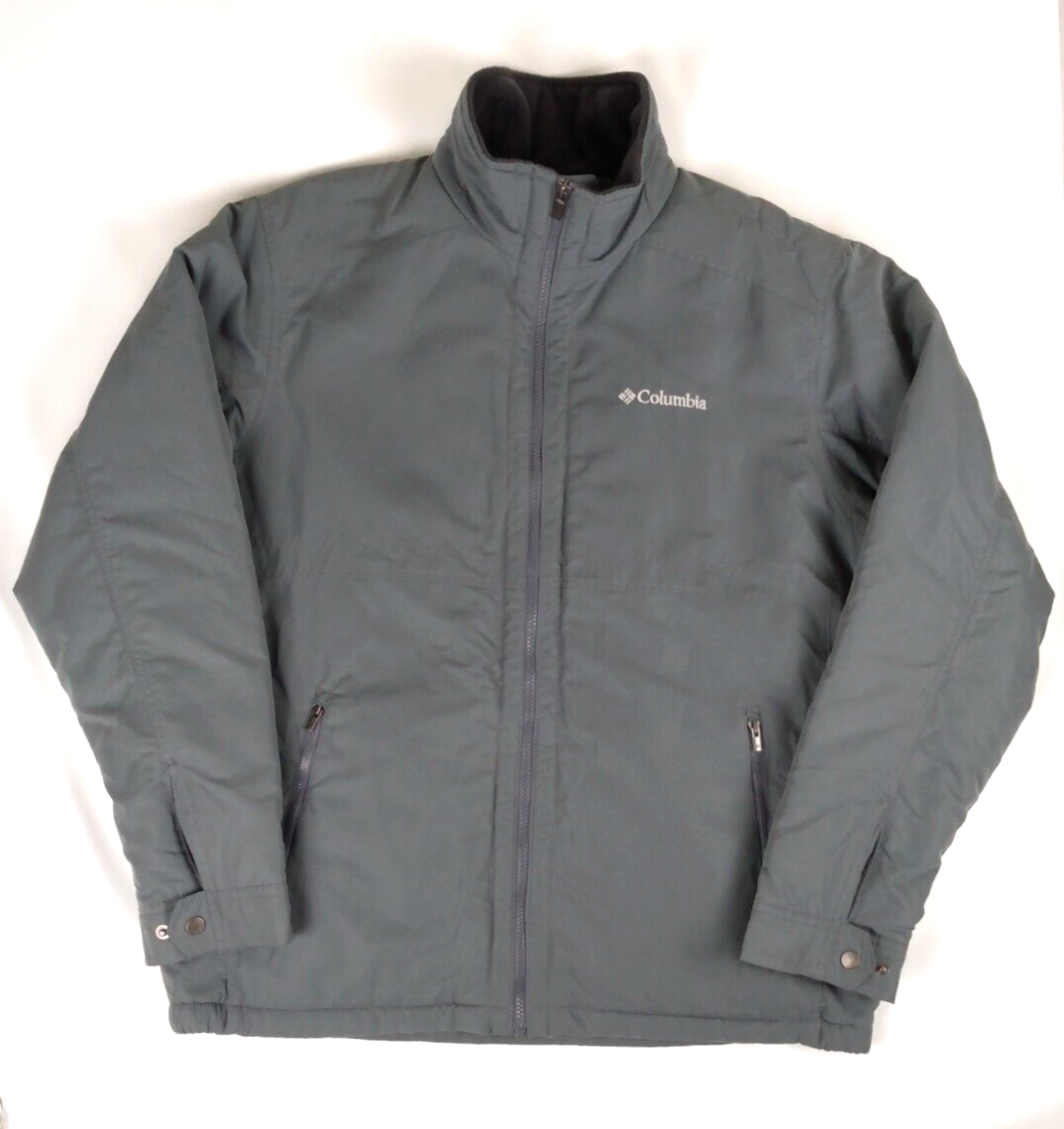 Columbia Men's Gray Polyester Insulated Fleece-Lined Full-Zip Hiking Jacket