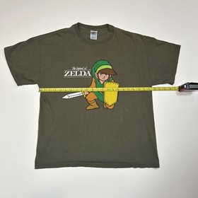 The Legend of Zelda Mens Large T-Shirt Green Nintendo NES Gamer Tee LOZ Y2K