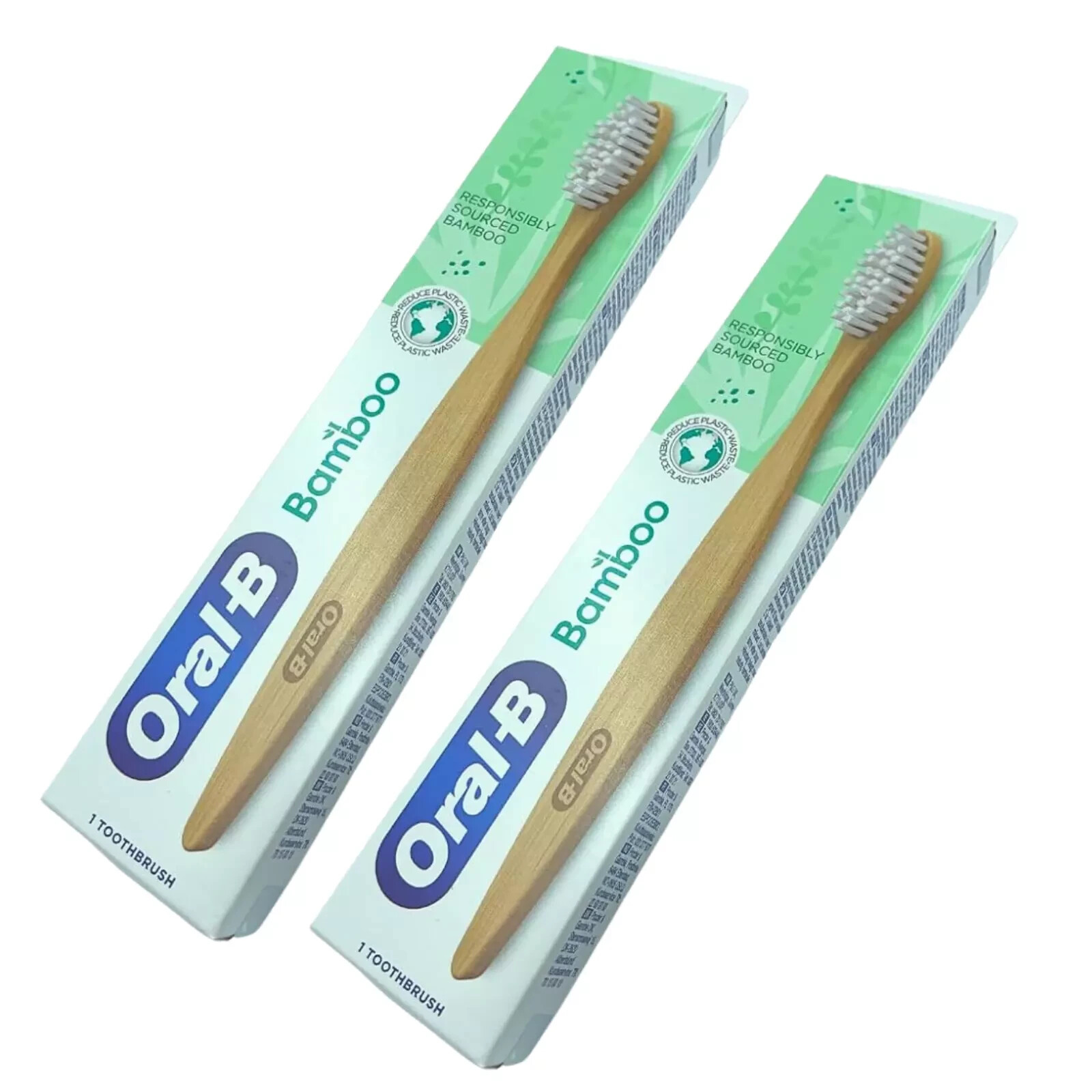 Oral B Bamboo Toothbrush - PACK OF 2 FREE P&P