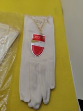 Vintage Propr-Fit Gloves Size 6-7. White With Lace Stretch Nylon. NOS