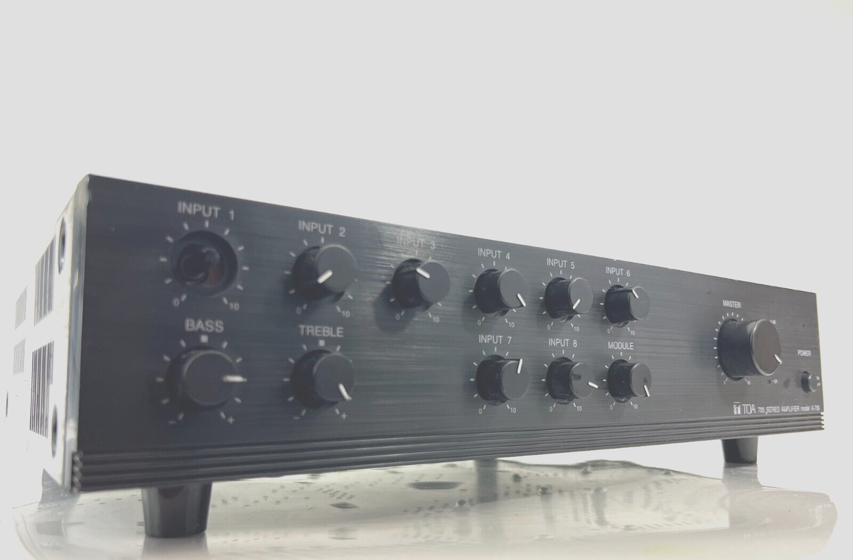 TOA A-706 9 Channel 60W Integrated Mixer Amplifier - Black