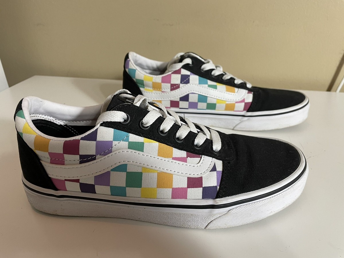 VANS Women’s Size Low Lace Up Checkerboard Color Shoes Sneakers