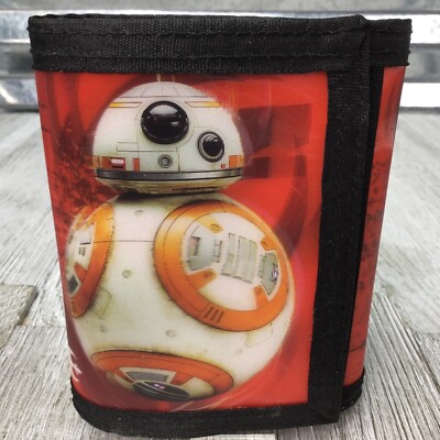 RZ-DZ Star Wars 3D Tri Fold Touch Fasten Wallet Red Black Trim 