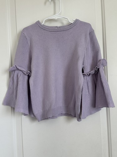 Janie and Jack girls 5 light purple flared long sleeve sweater Holiday 2019