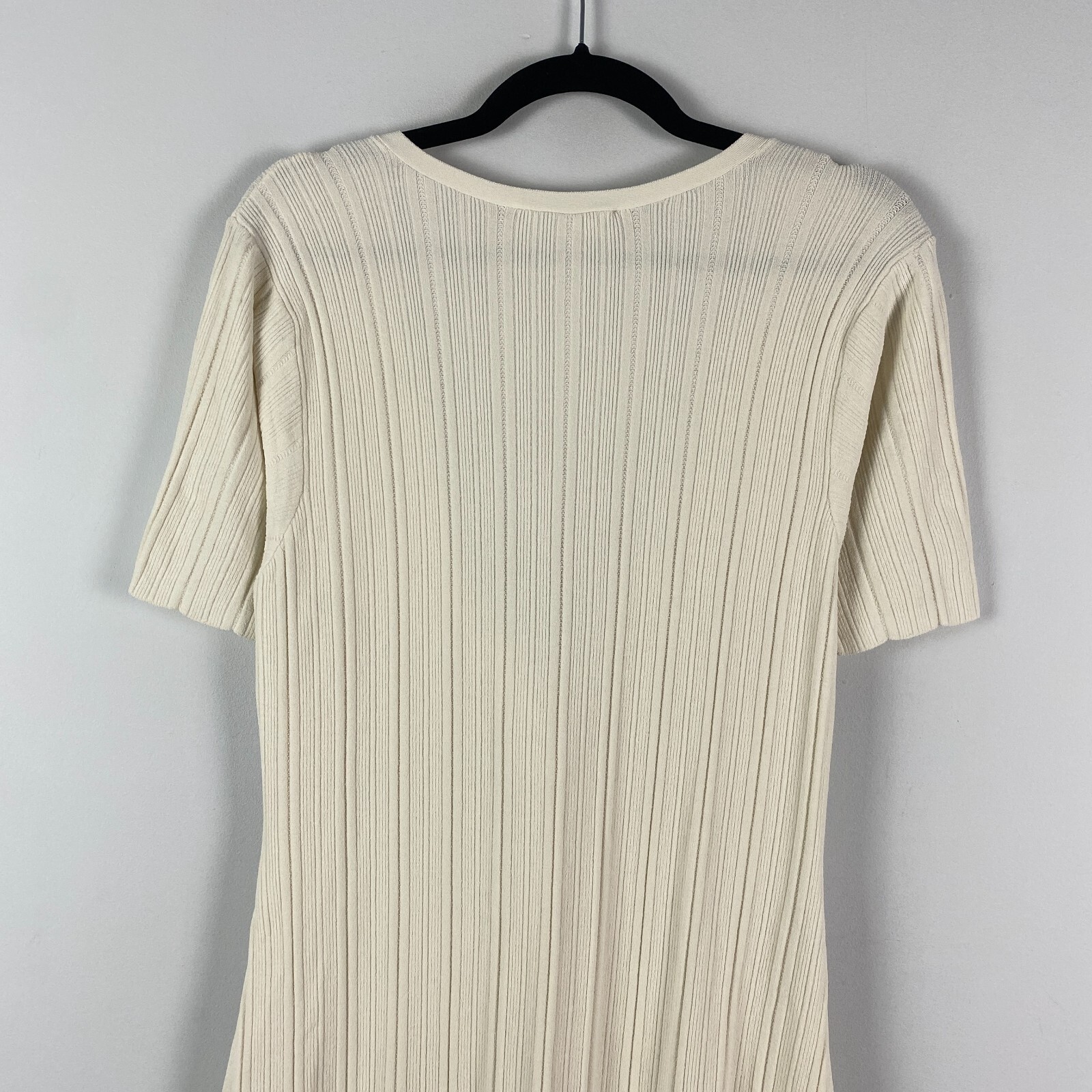 FRAME Twist-Front Rib Knit Midi Dress Size XL Bon… - image 8