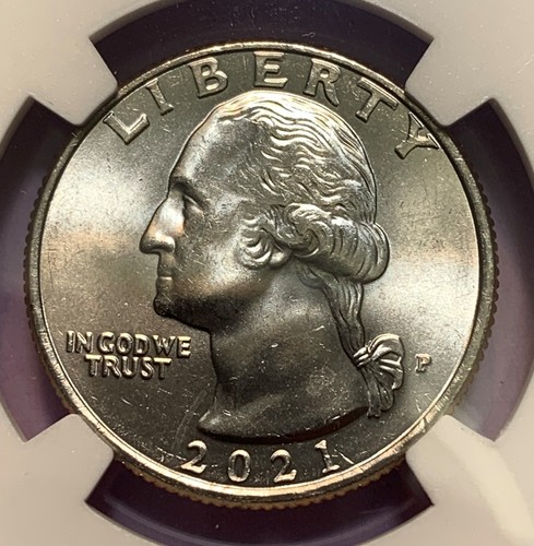 2021-P Full Crown Die Chip Error NGC Graded MS65 Washington Crossing Delaware - Picture 4 of 5