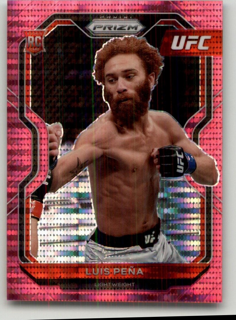 2021 Panini Prizm UFC Luis Pena Pink Pulsar Prizms #27 SN #/42