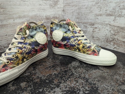 Converse Chuck Taylor All Star Lux Hidden Wedge Shoes Sz 7 Used 547195C Floral - 第 8/13 張圖片