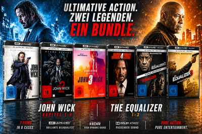 John Wick: Kapitel 1-4 + The Equalizer: 1-3 / 4K Ultra HD # UHD+BLU-RAY-NEU