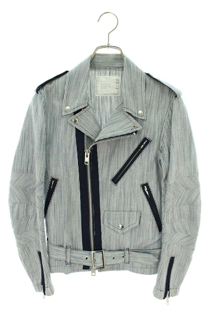 Sacai Size 1 13-01722 Hickory Rider Blouson White Navy Sacai Size 1 13-01722 Hickory Rider Blouson White Navy