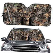 1-Piece Windshield Sun Shade Hunting Camo Foldable Car Hunting Camo Design