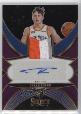 2024 Panini Select Rookie Jersey Purple Prizm /99 Tyler Kolek #RJA-KOL Auto 1bi0