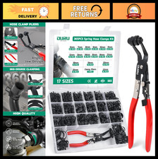 365pcs Spring Band Hose Clamps Assortment Kit With Plier - Fuel Vacuum Water P