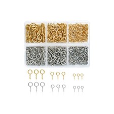 400 PCS Small Screw Eye Pins, Small Eyelet Screws, Ring Mini Eye Pins, Screw ...
