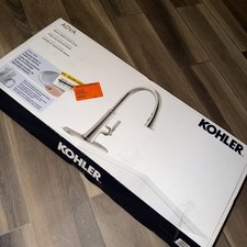 KOHLER Adva Pull Down Sprayer Kitchen Faucet in Vibrant POLISHED NICKEL