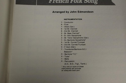 Fantasy On A French Folk Song Music Of Edmondson Sheet Music Score Queenwood - Picture 3 of 7