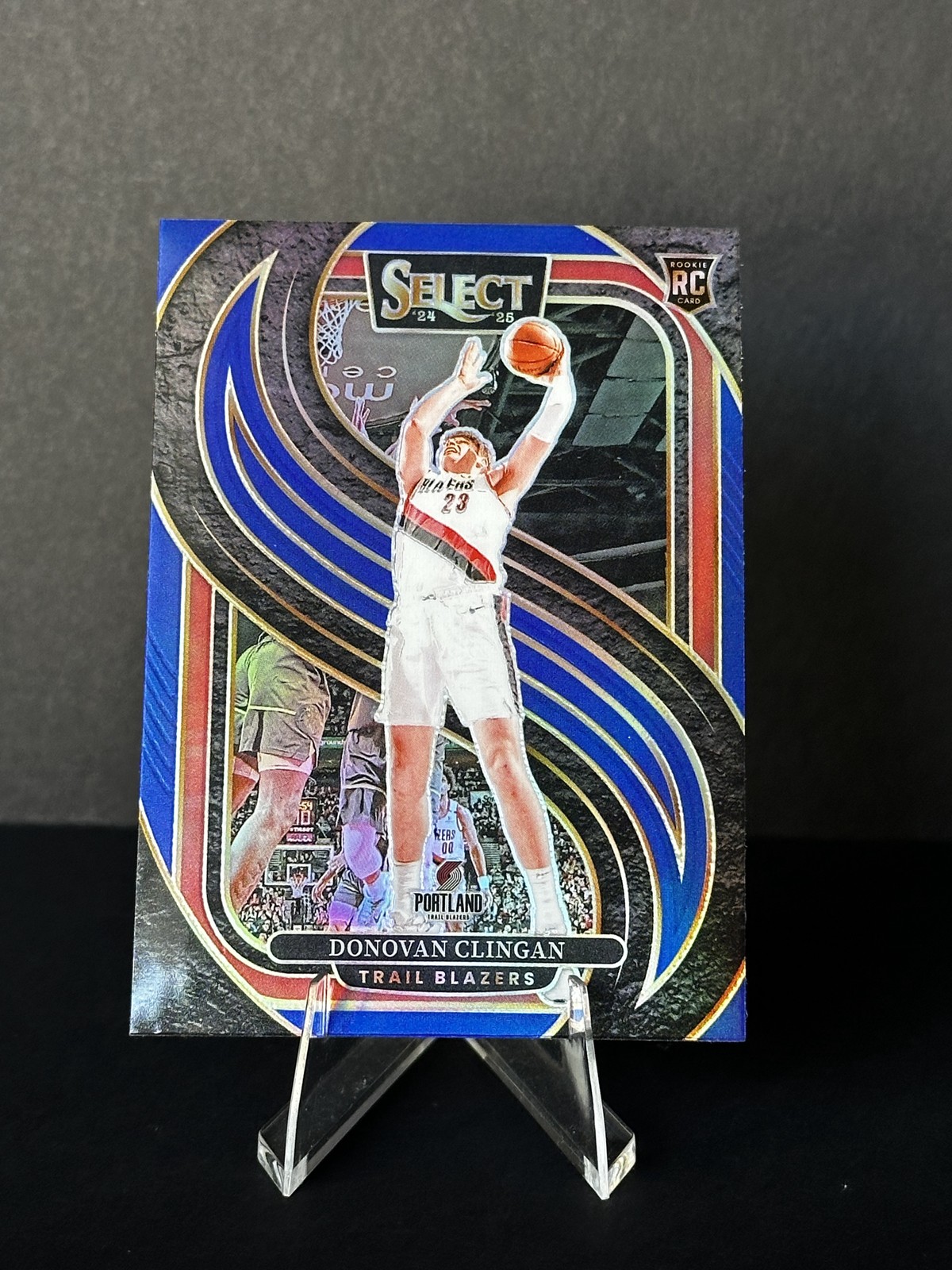 2024-25 Panini Select #199 Donovan Clingan RC Blue Prizm