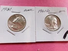 1961 and 1961D 90% Silver Washington Quarter (both UNC)