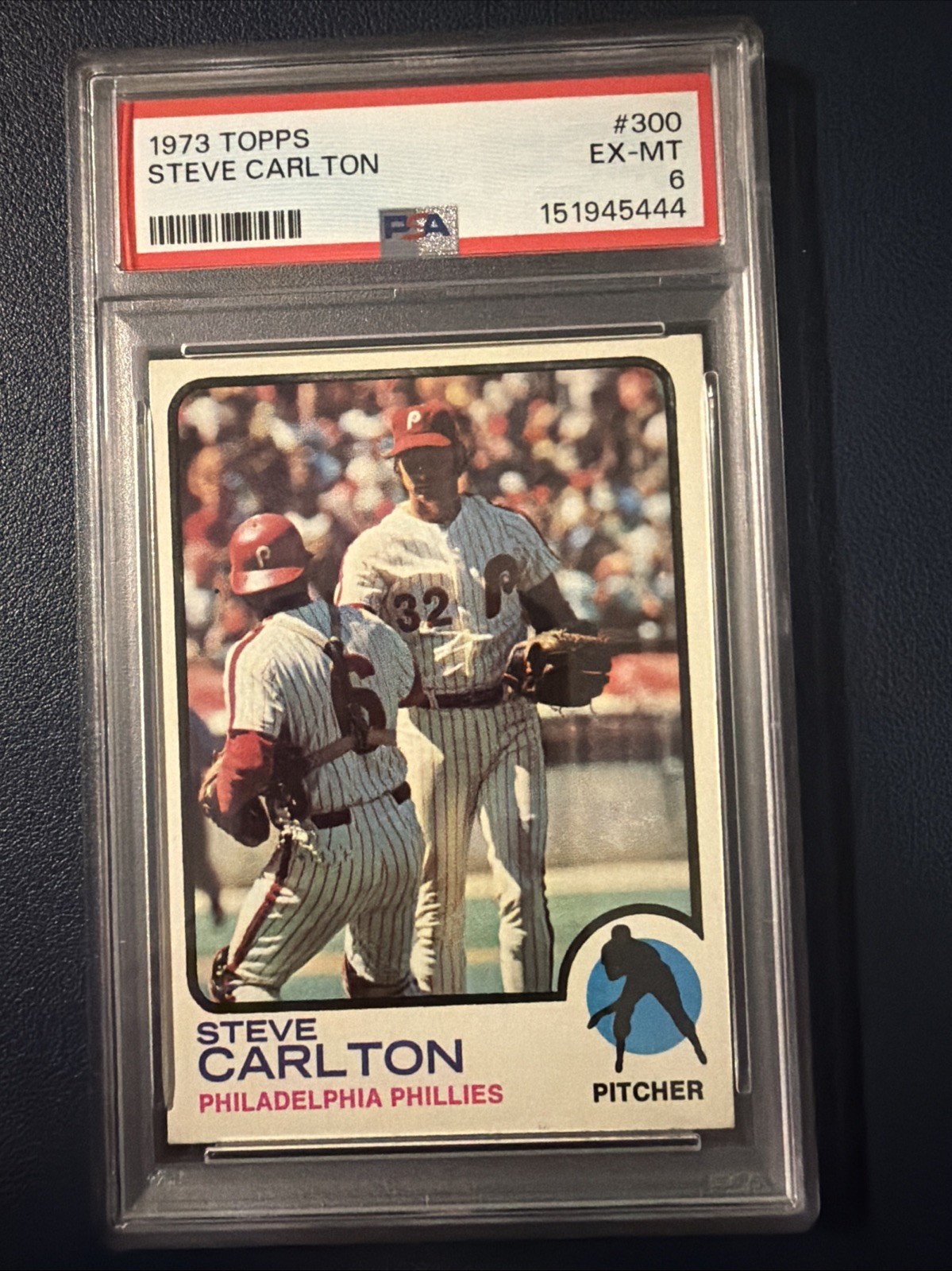 1973 Topps #300 Steve Carlton PSA 6 HOF Ex Mt. One Of The Best Seasons Ever.