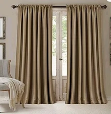 Elrene Home Fashions All Seasons Rod Pocket Back Tab Blackout  Curtain 52"x84"