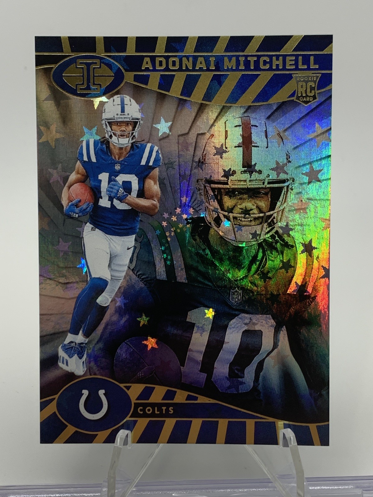 2024 Panini Illusions - Adonai Mitchell #36 Trophy Collection Galactic