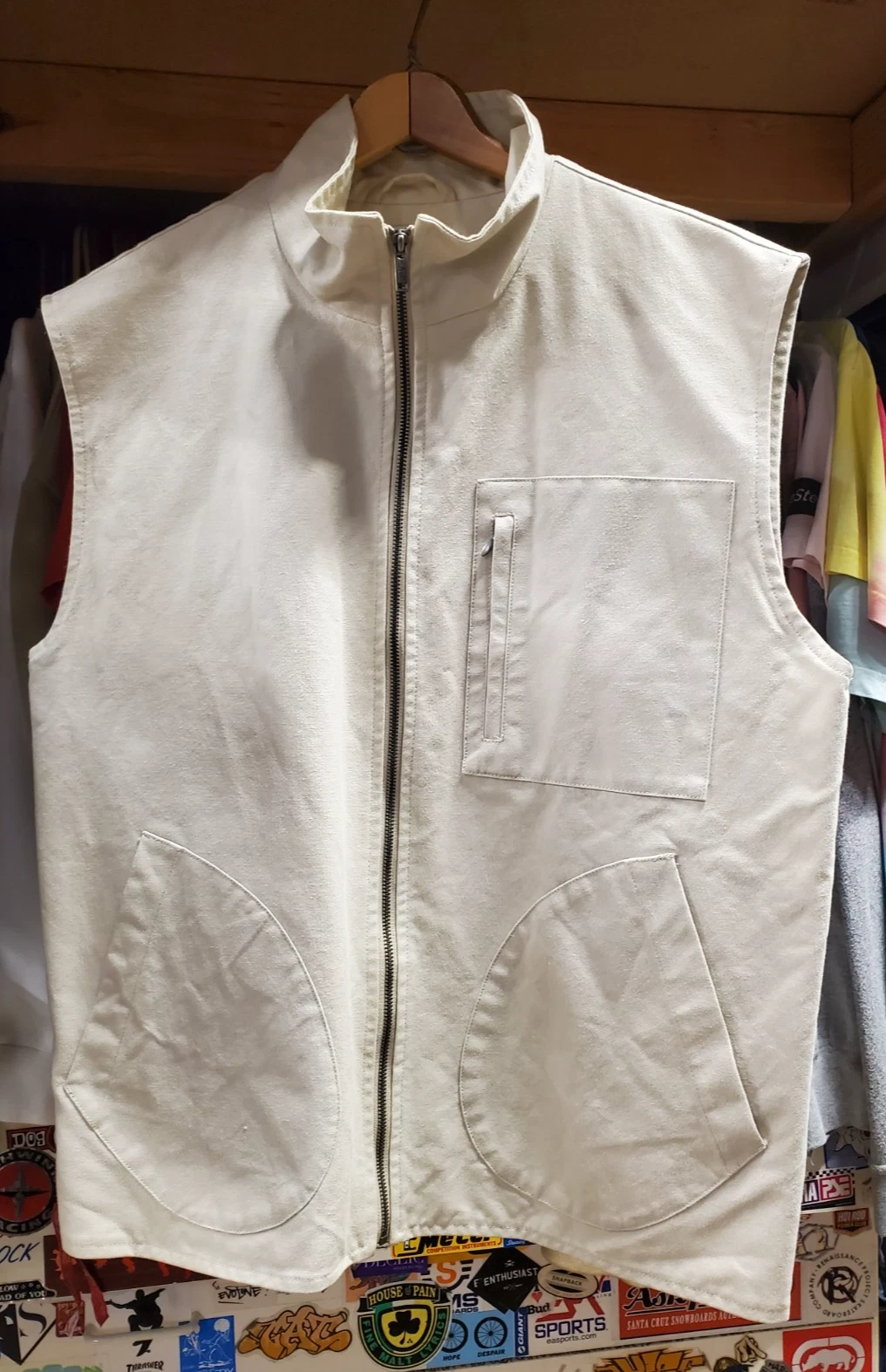 JOSEPH MORSE Co X BANANA REPUBLIC Vintage Vest HD Cotton Hunt Shoot Golf Sz Lrg